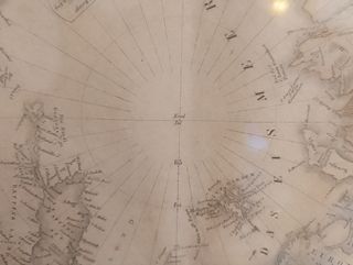Mappa antica Polo Nord Stieler 1823