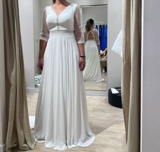 Vestido novia boho blanco