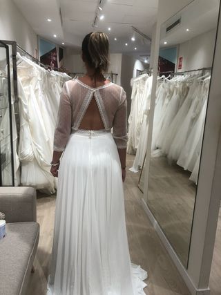 Vestido novia boho blanco