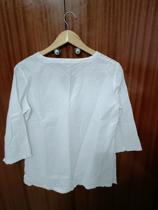 Blusa blanca túnica talla XL