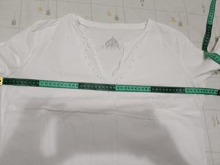 Blusa blanca túnica talla XL