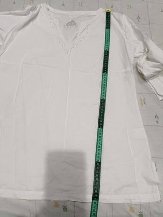 Blusa blanca túnica talla XL