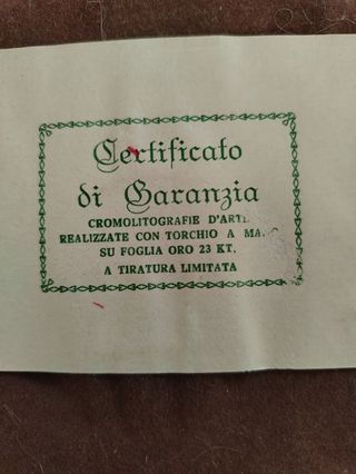 2 Litografie Foglia Oro, Cornici Oro