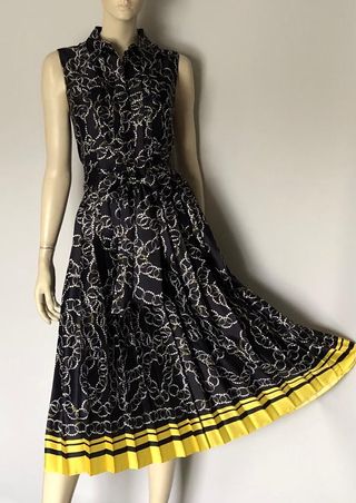 Vestido Carolina Herrera XS negro/amarillo