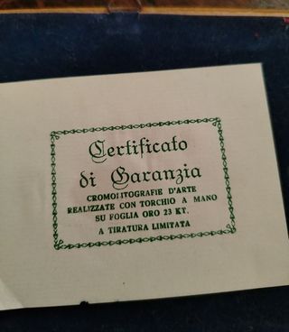2 Litografie su foglia oro 23 Kt
