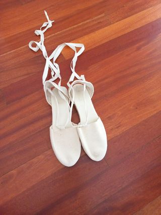 Alpargatas beige 41 - Cuña 2cm