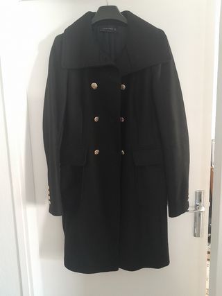 Ganga Chaquetón Zara mujer negro - Talla M