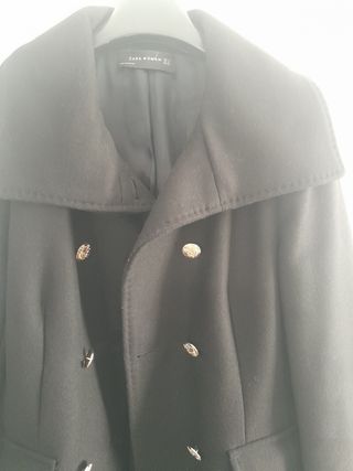 Ganga Chaquetón Zara mujer negro - Talla M