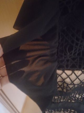 Vestito elegante beige e nero