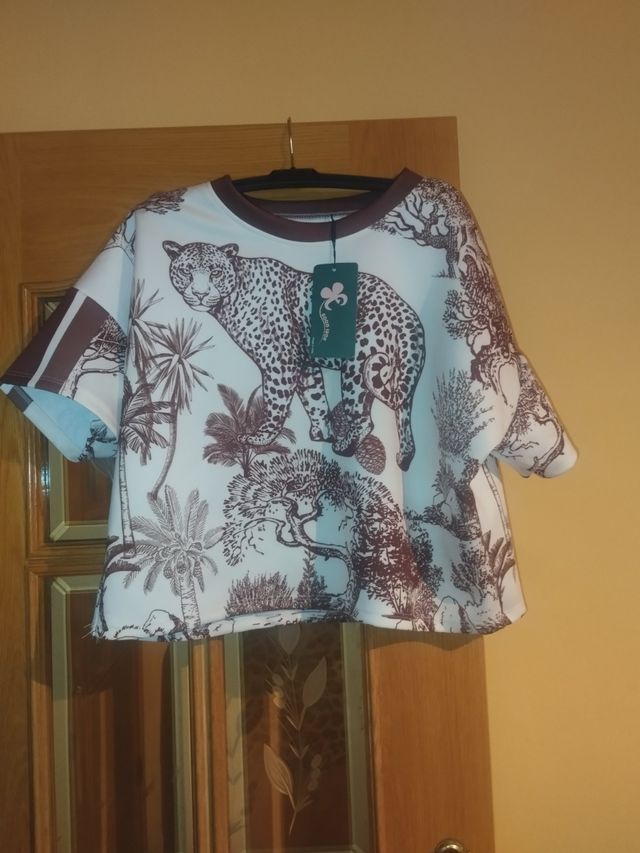 Camiseta estampado leopardo