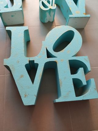 Letras Decorativas LOVE J&V