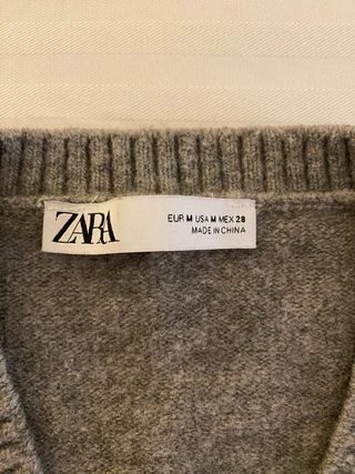 Chaleco gris ZARA - Talla M