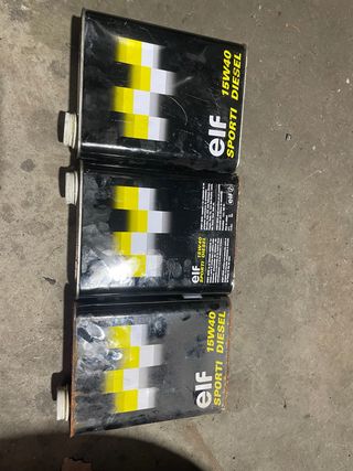 3 Latas Aceite Elf 15W40 Diesel