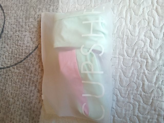 Bikini Cupshe XS verde-rosa nuevo