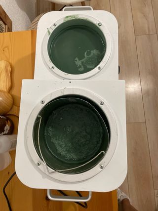 Calentador de cera doble