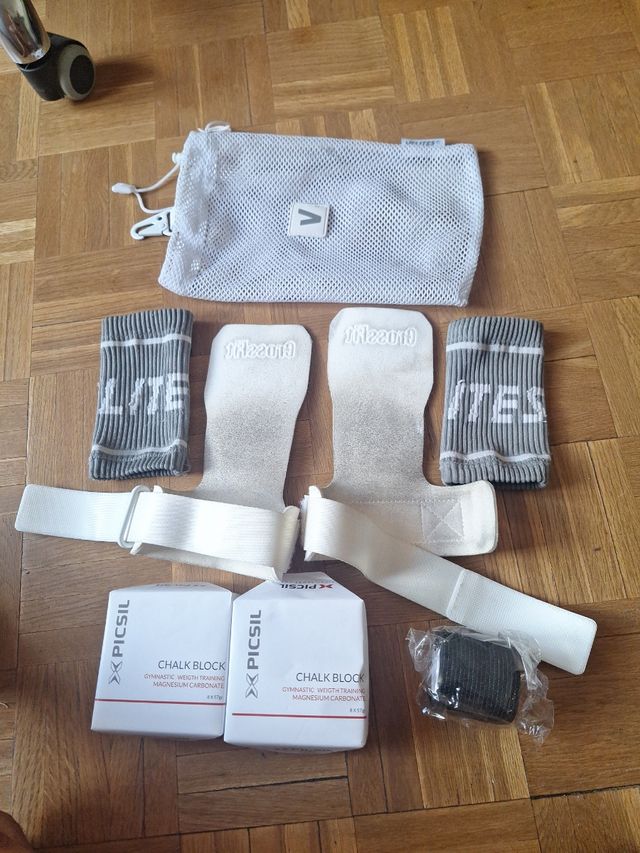 Calleras Velites Crossfit + muñequera + magnesio