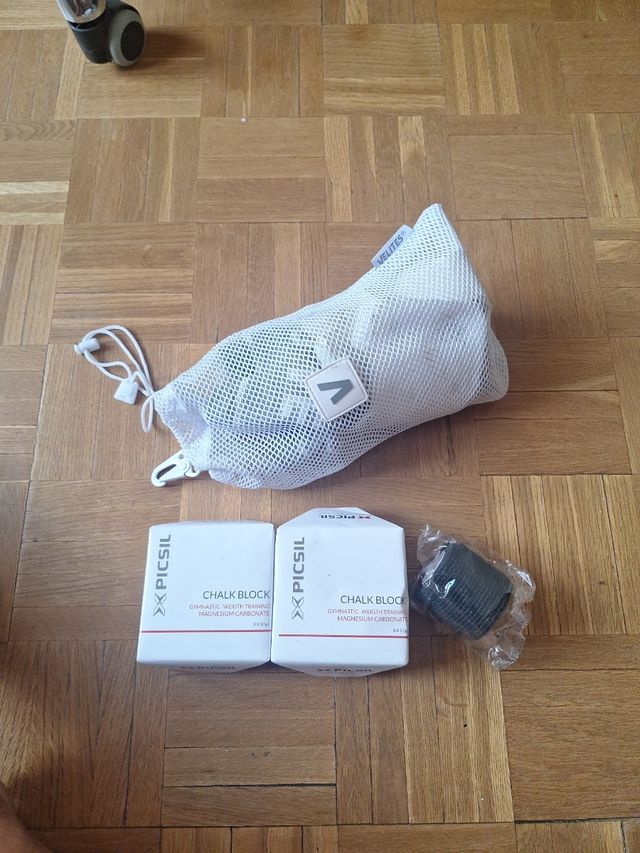 Calleras Velites Crossfit + muñequera + magnesio