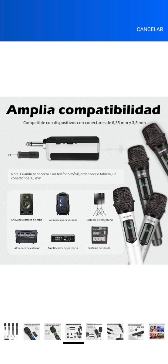 Micro inalambrico K60 x4 + receptor