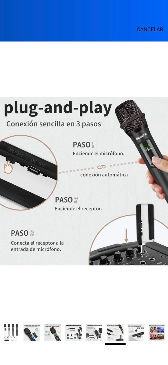 Micro inalambrico K60 x4 + receptor