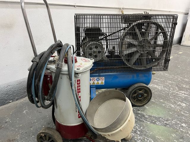 Arenadora de precisión centrino con compresor