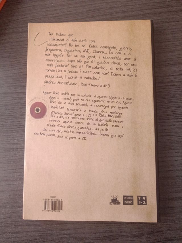 LIBRO BUENAFUENTE. QUE T'ANAVA A DIR (FORA DE COL.