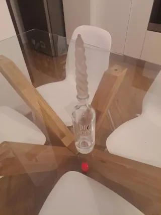 Portacandela e candela in vetro