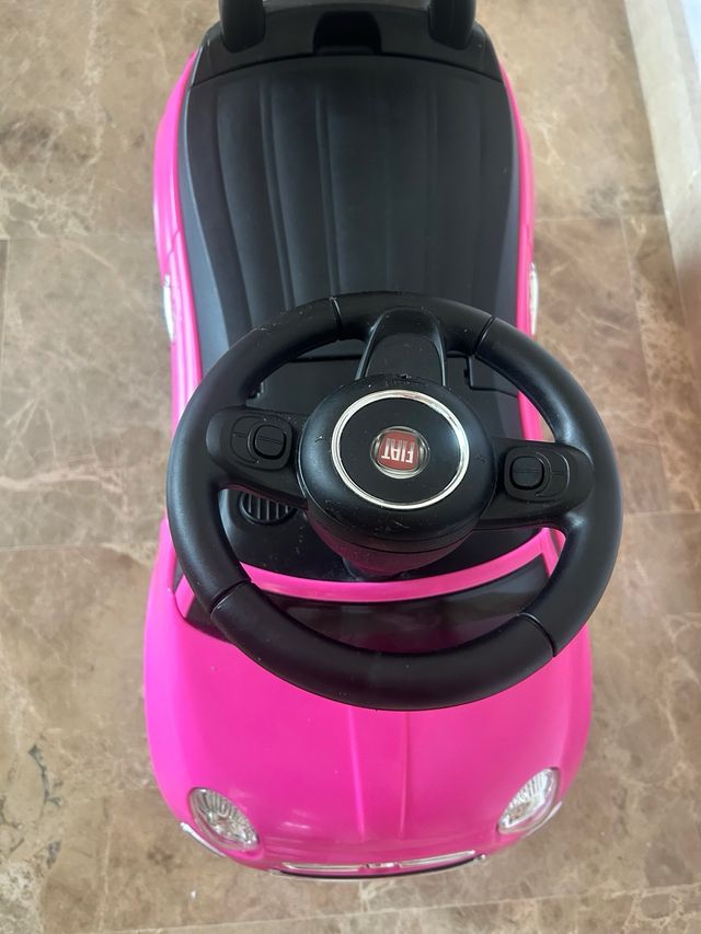 Coche paseo bebé Fiat 500 rosa