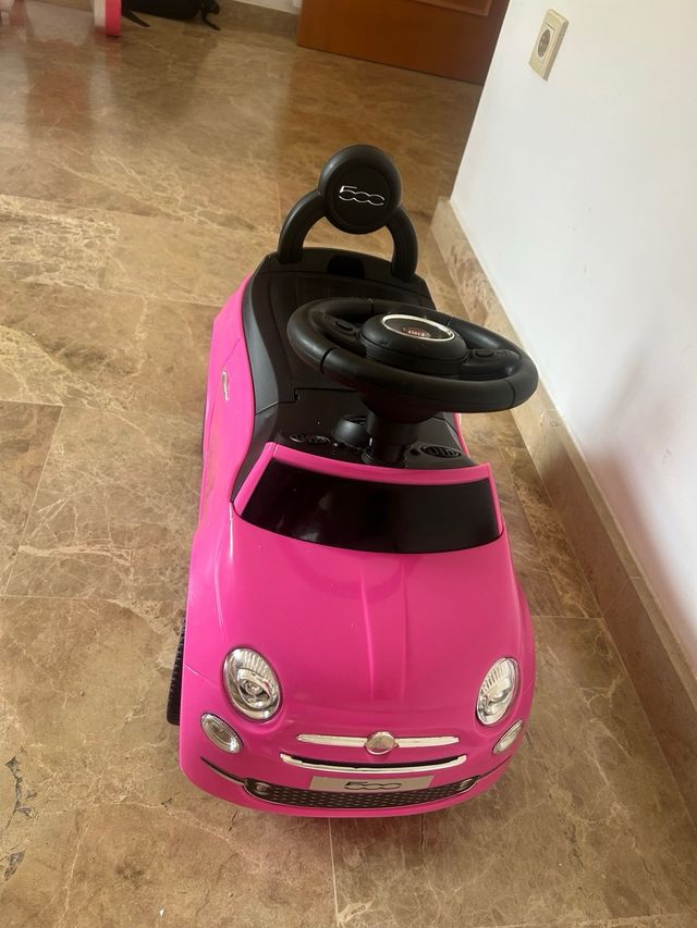 Coche paseo bebé Fiat 500 rosa