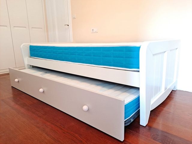 Cama nido 90cm - 2 colchones nuevos