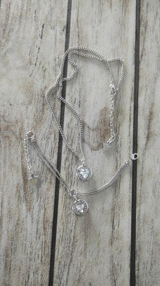 Collar y pulsera Guess plata