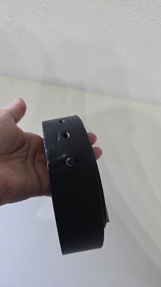 Cinturón cuero negro - Hebilla metal