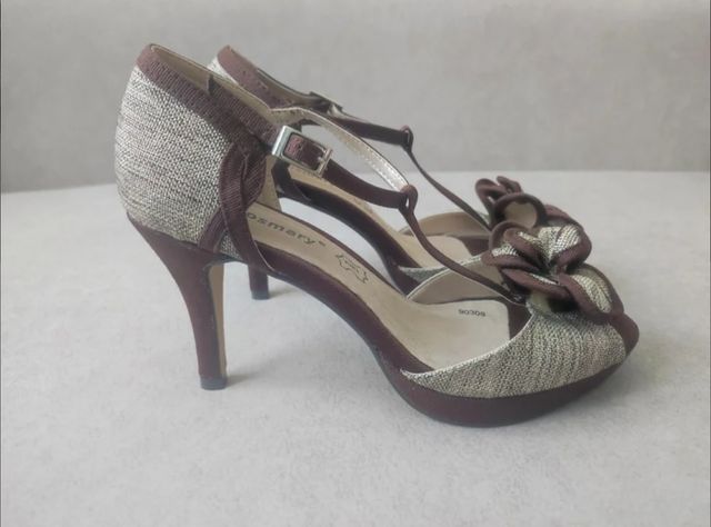 Zapatos beige y marrón 38 sin estrenar