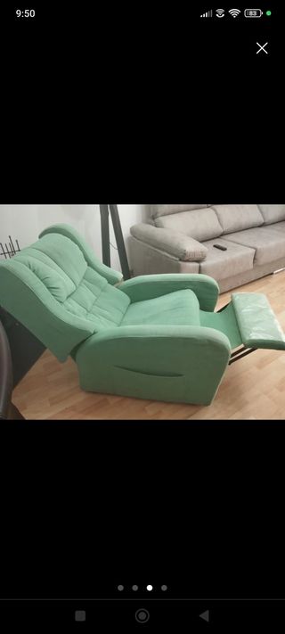 Sofá Relax Verde - Tela