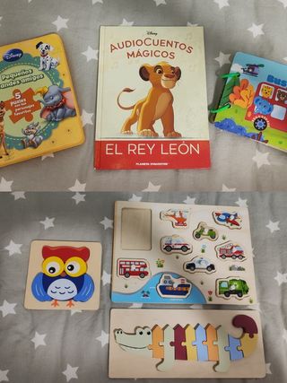 Lote de libros + puzzles infantiles 