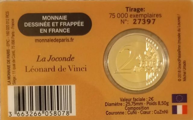 MONETA DA 2€ FRANCIA 2025 «MUSEO DEL LOUVRE»