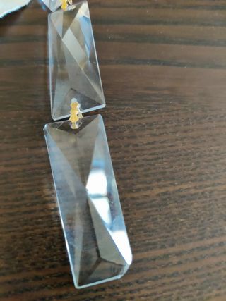 Lampara bronce & cristal