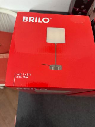 2x Lampade Brilo Beige/Argento - NUOVE