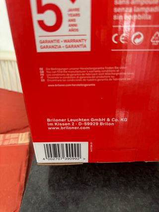 2x Lampade Brilo Beige/Argento - NUOVE