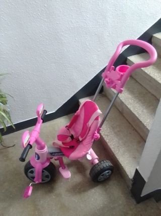 Triciclo infantil rosa - Plegable