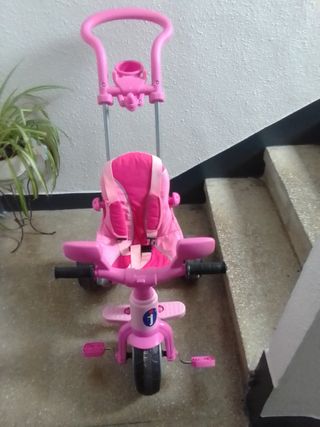 Triciclo infantil rosa - Plegable