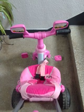 Triciclo infantil rosa - Plegable