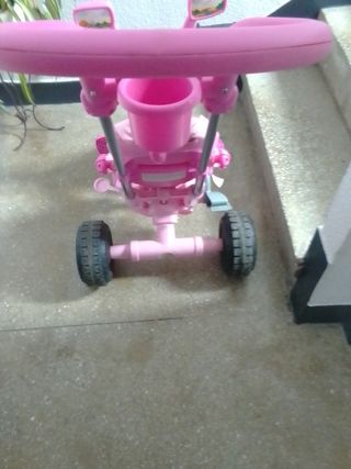 Triciclo infantil rosa - Plegable