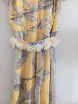 Vestido largo estampado flores.