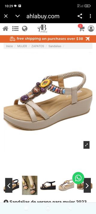 Sandalias IKETU beige multicolor.