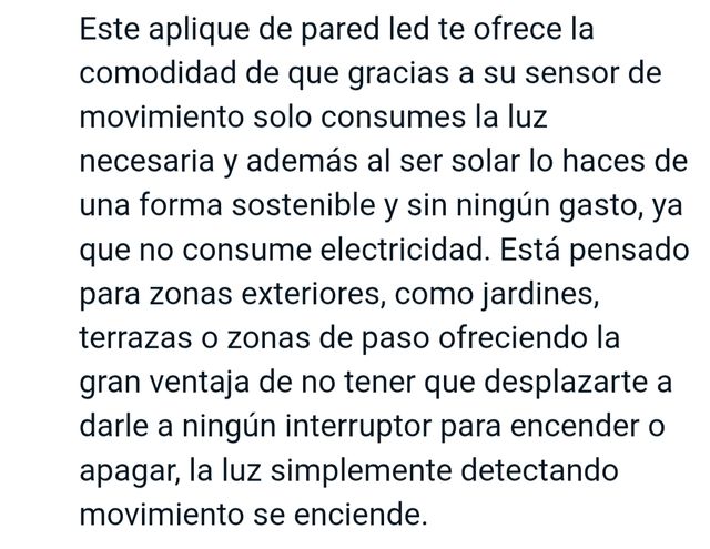 Foco solar con detector de movimiento