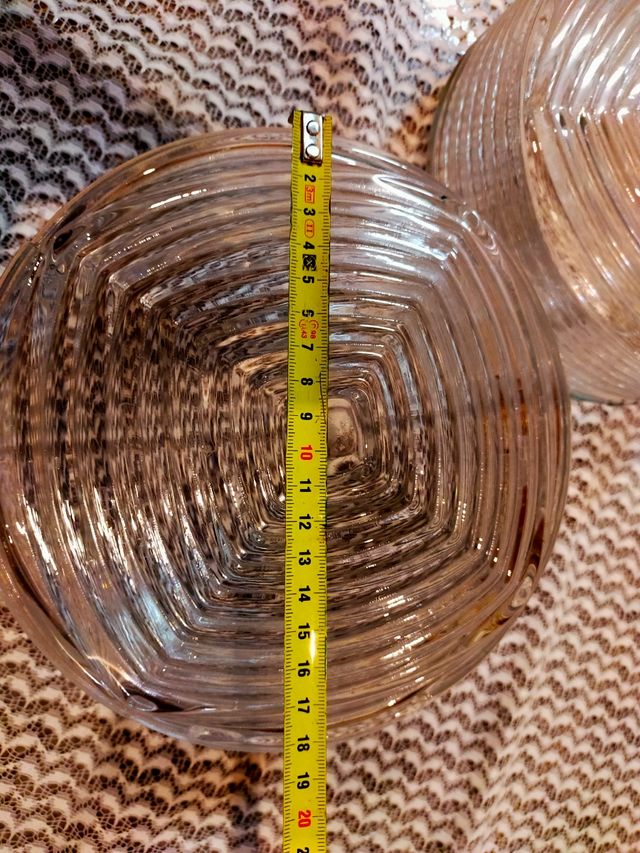 2 tulipas cristal antiguas para plafón