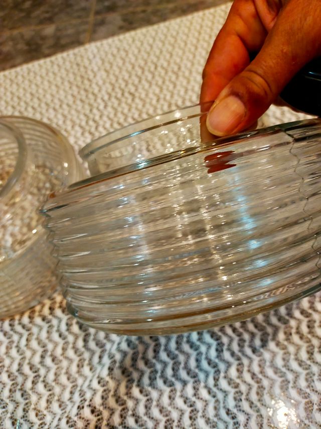 2 tulipas cristal antiguas para plafón