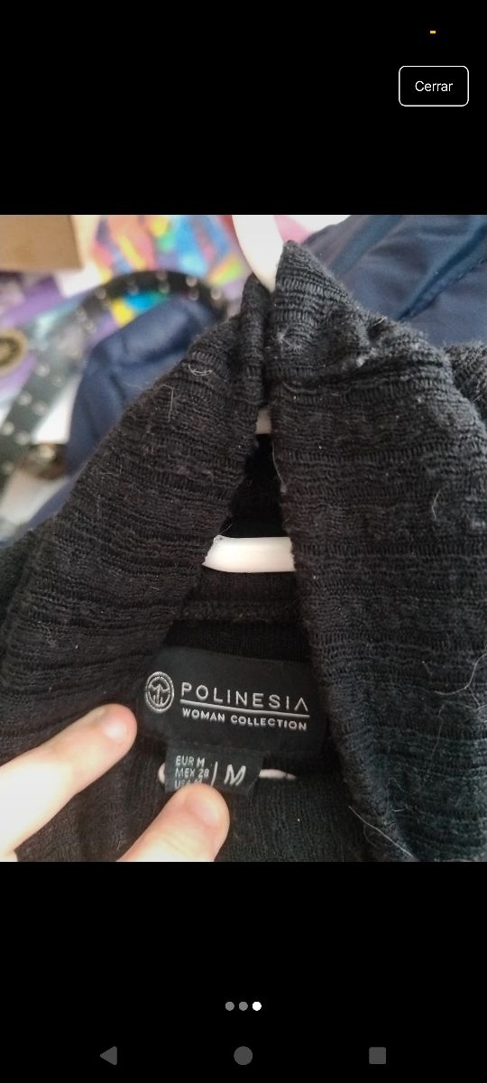 Jersey cuello alto negro