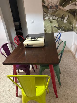 Mesa+6 sillas comedor vintage