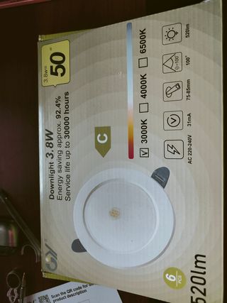 6 Faretti LED 3.8W Incasso